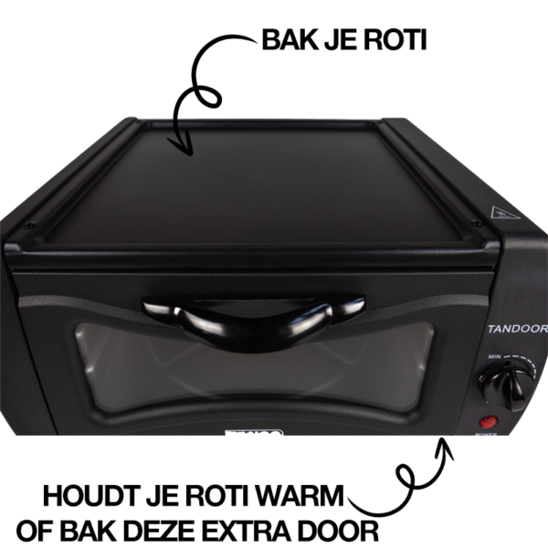 Mini oven Tandoor Roti – Chapati - Naan Inhoud: 13L Vermogen: 2100W elektrisch - Image 3